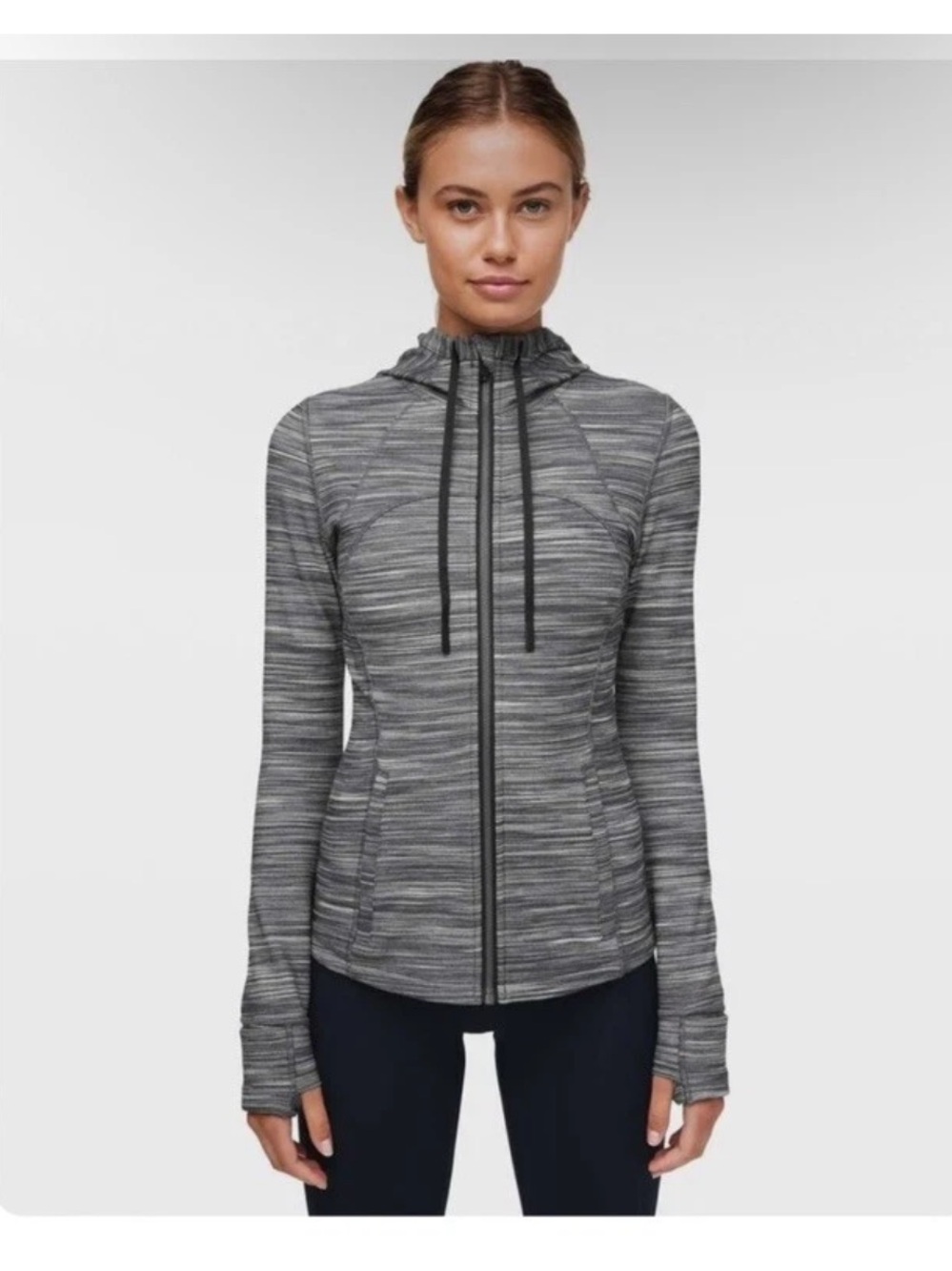 Lululemon Define Jacket Nulu Heathered Black & White